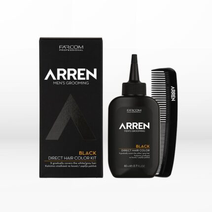 farcom professional arren direct hair color kit black 80ml